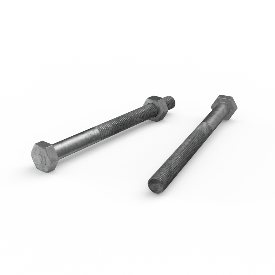 Zenith Hot Dip Galvanised Hex Head Bolts M10 x 120mm 4.6 Grade Steel - SuperSaverAU - view 1