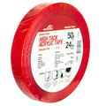 Moroday 24mm x 50m Clear Double Sided Hi-Tack Polyester Tape