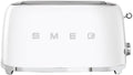 Smeg 50s Retro Style 4 Slice Toaster - White, Six Browning Levels, Extra-Wide Slots - TSF02WHAU