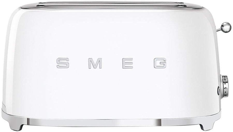 Smeg 50s Retro Style 4 Slice Toaster - White, Six Browning Levels, Extra-Wide Slots - TSF02WHAU