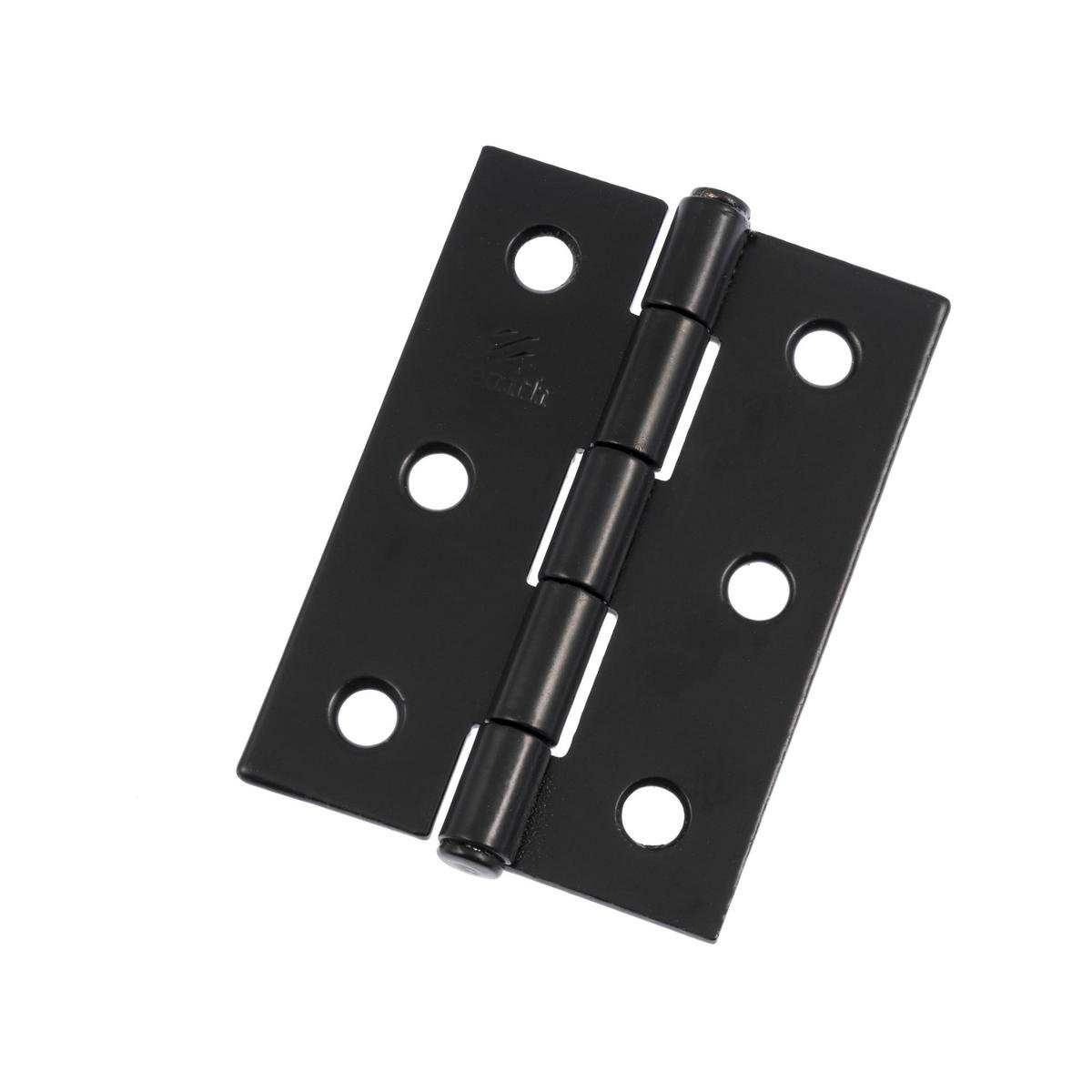 Lane Butt Hinge - 70mm - Steel - Matte Black Finish - 2 Pack - SuperSaverAU - view 1