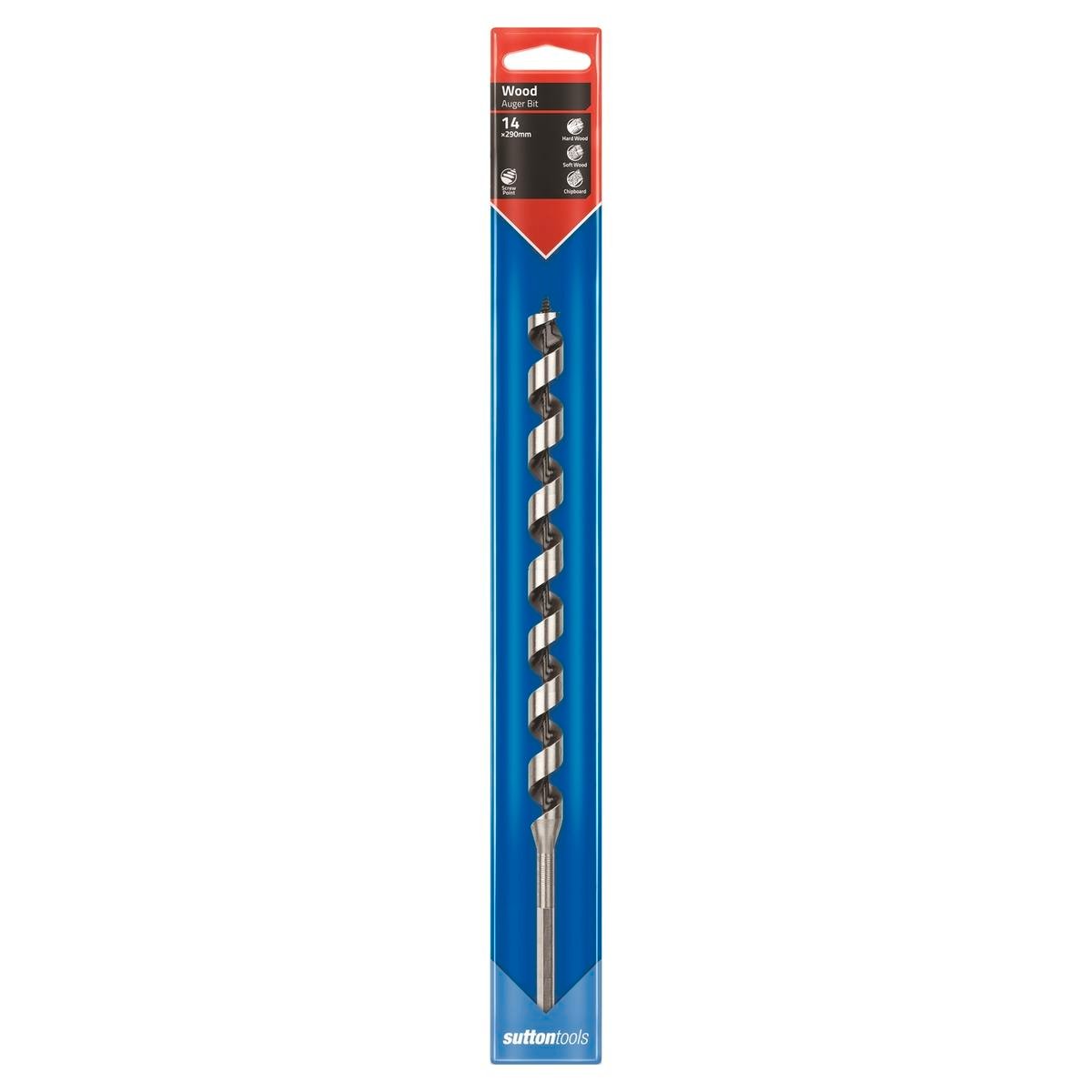 Sutton Tools Medium Auger Bit 290 x 14mm Steel Fast Drilling - SuperSaverAU - view 1