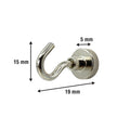Everhang 35mm Neodymium Magnetic Hook 10 Pack - Silver