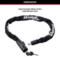 Master Lock Covered Chain 8mm x 0.9m Steel Nylon Protection - SuperSaverAU - view 4