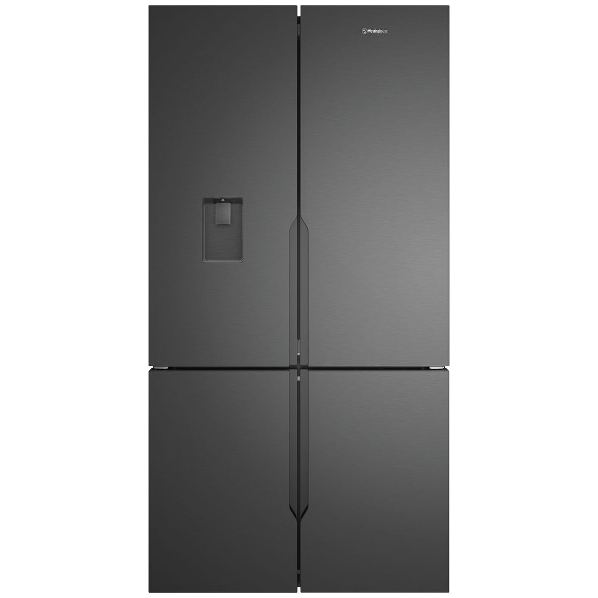 Westinghouse 564L French Door Fridge - Matte Charcoal Black, Non-Plumbed Water Tank, AutoIce - WQE5760BB