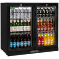 Rhino 208L Double Door Beverage Centre - Black, LED Display, Lockable Doors - SG2H-B