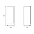 Vintec 148 Bottle Wine Storage Cabinet - Black, Multi-Temp Zones, Left Hinge, Anti-UV Glass - VWM148SBA-L