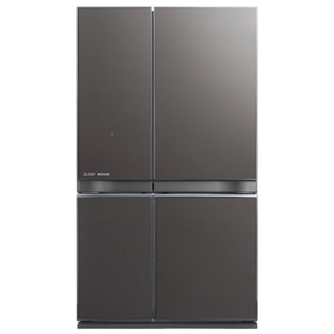 Mitsubishi Electric 580L French Door Fridge - Dark Silver Glass, Automatic Ice Maker - MR-LA580ER-GDS-A