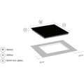 Artusi 60cm White 4 Zone Induction Cooktop - Schott Ceramic Glass, Boost, 99 Minute Timer - CAID6000W