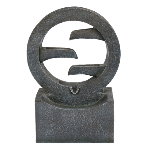 Northcote Pottery Symphonic Circles Water Feature - 34 x 17 x 48cm - Indoor/Outdoor - Easy Installation - Integrated Lighting - SuperSaverAU - view 1