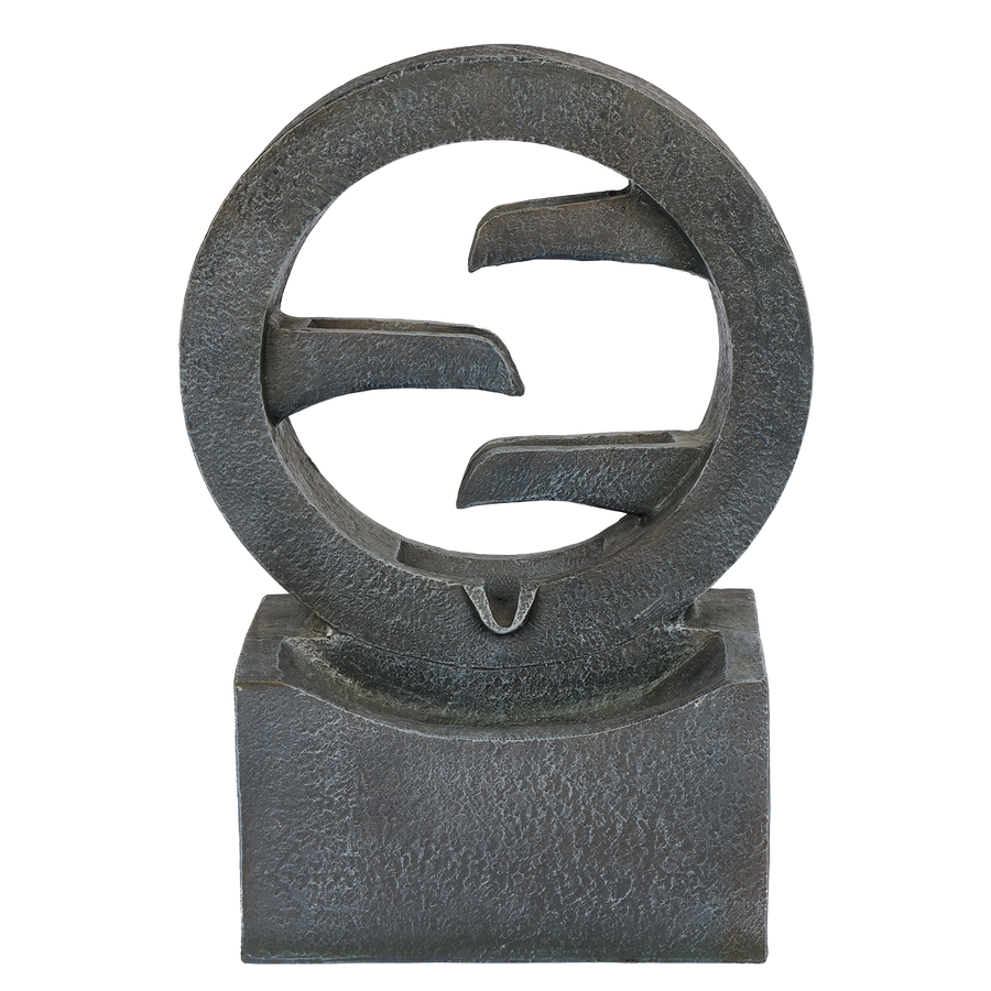 Northcote Pottery Symphonic Circles Water Feature - 34 x 17 x 48cm - Indoor/Outdoor - Easy Installation - Integrated Lighting - SuperSaverAU - view 1