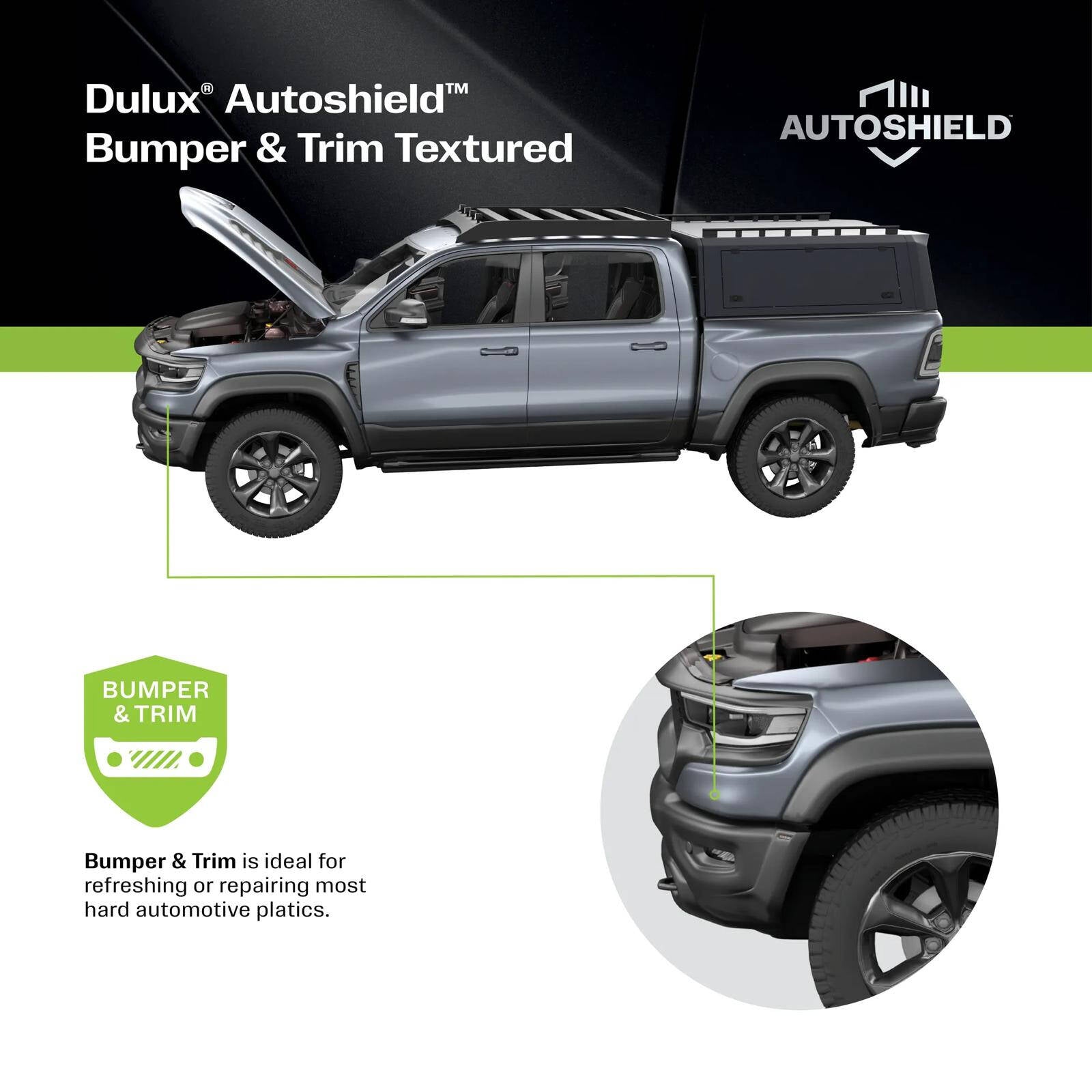 Dulux Autoshield 340g Textured Black Bumper Spray Paint for Cars & Trim