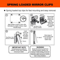 Everhang Mirror Clip Set - 11kg Steel - Easy Install - Secure Hold - SuperSaverAU - view 2