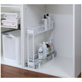 L.T. Williams 2-Tier Gliding Baskets 100/100 - White PC Steel - Base Mounted - 9713