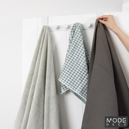 Mode Over Door Hanger - 6 Hooks - White - Metal - Space Saving Design