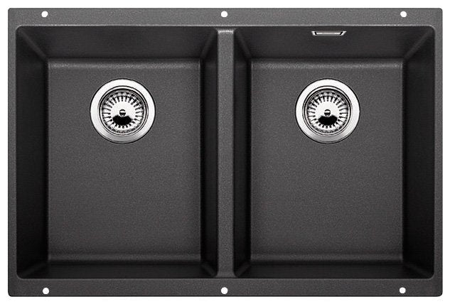 Blanco SUBLINE double bowl undermount sink - Anthracite granite composite, Hygiene Plus - SUB350350UK5