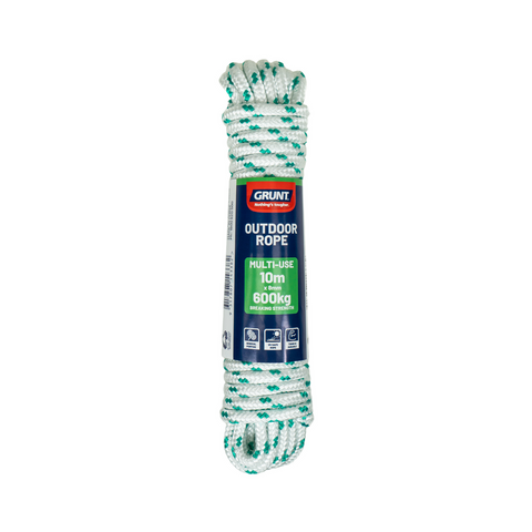 Grunt Outdoor Rope 8mm x 10m PP Multi-Filament UV Safe Durable - SuperSaverAU - view 1