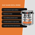 White Knight Rust Guard Metal Primer 4L - Medium Grey Solvent Based Rust-Inhibiting Primer