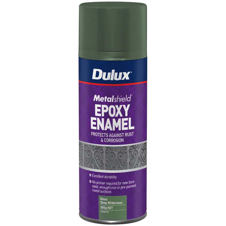 Dulux Metalshield Epoxy Enamel Gloss Spray Paint - 300g - Deep Wilderness - 0.3L - Rust Protection - SuperSaverAU - view 1