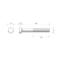 Zenith M12 x 100mm Hot Dip Galvanised Hex Head Bolt & Nut - 4.6 Grade Steel