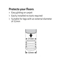 Surface Gard 32mm Black Round Plastic Internal Chair Tip 4 Pack - SuperSaverAU - view 3