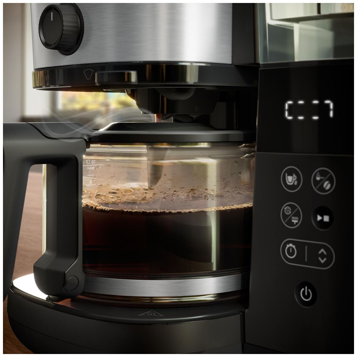Philips Grind and Brew coffee machine - built-in burr grinder - 10-cup water tank - HD7900-50