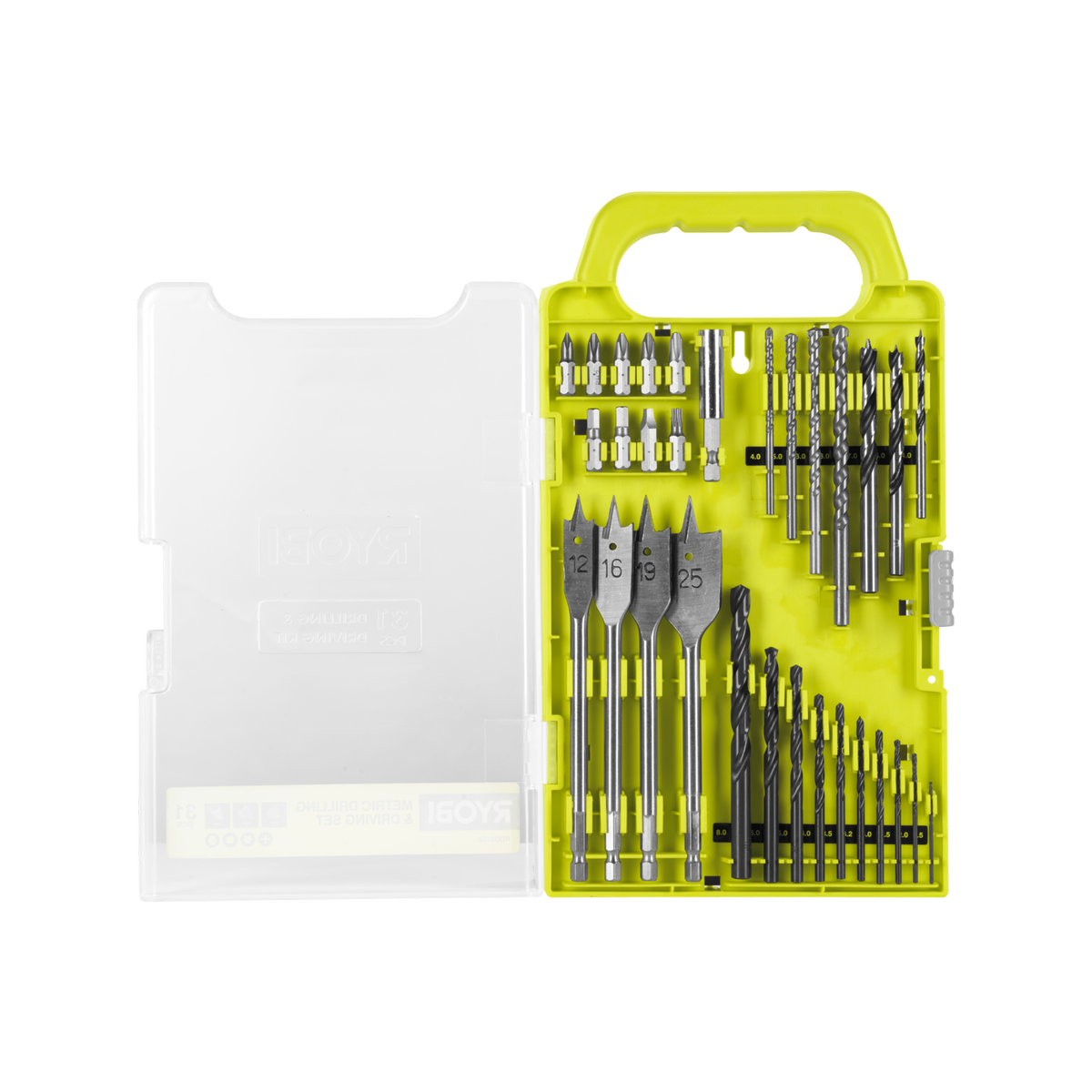 Ryobi 31 Piece Metric Drill and Drive Set RDD31S2 - 159mm x 35mm x 279mm - Versatile for Metal, Timber, Plastic, and Masonry - SuperSaverAU - view 3