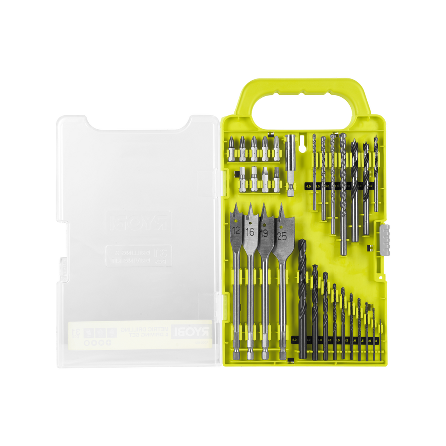 Ryobi 31 Piece Metric Drill and Drive Set RDD31S2 - 159mm x 35mm x 279mm - Versatile for Metal, Timber, Plastic, and Masonry - SuperSaverAU - view 3