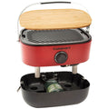 Cuisinart Venture Portable Outdoor BBQ - Red - Porcelain Enamelled Cast Iron Grill Plate - CGG-750XA