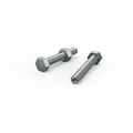 Zenith M8 x 50mm Zinc Plated Hex Head Bolts and Nuts - 2 Pack - Durable Fasteners - SuperSaverAU - view 1
