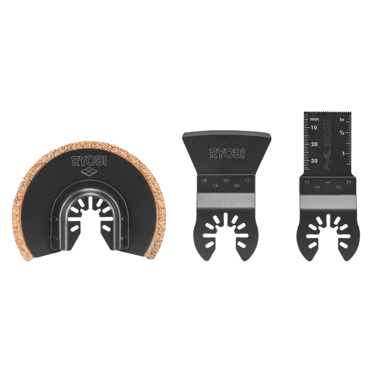 Ryobi 3 Piece Multi Tool Tile Blade Set - 91mm Grout Removal Blade - Versatile Cutting - SuperSaverAU - view 3