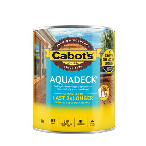 Cabot S Aquadeck Exterior Decking Oil 1L Jarrah - Durable Water-Based Protection - SuperSaverAU - view 1