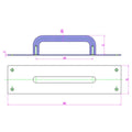 Lemaar D Pull - 150 x 16mm - 304 Stainless Steel - DDA Compliant - SuperSaverAU - view 3