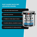 White Knight Rust Guard 4L Black Satin Enamel Paint - Quick Dry - Metal Protection - SuperSaverAU - view 5