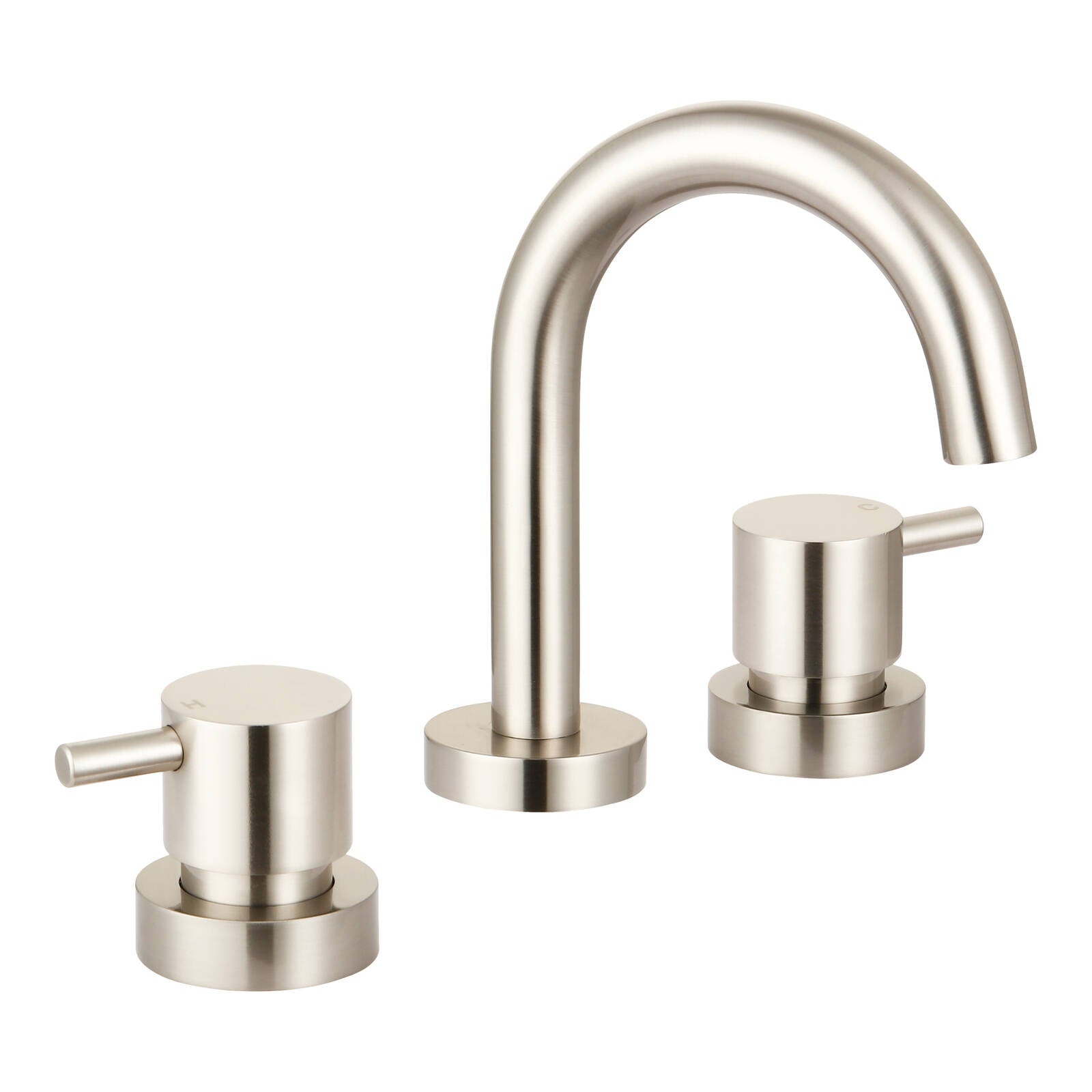 Mondella Resonance Brushed Nickel 1/4 Turn Pin Lever Basin Set, 304 Stainless Steel, 7.5L/min WELS 4 Star