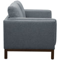 Ostro Furniture Freya 2 seater sofa - light grey textured fabric with rubberwood legs - 26001000
