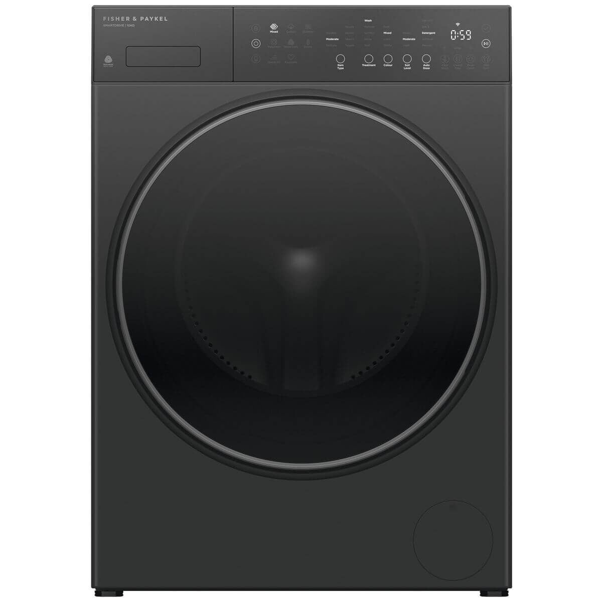 Fisher & Paykel Series 5 10kg Front Loader - Graphite, FlexiDose Auto Dosing, Steam Refresh - WH1060PG5