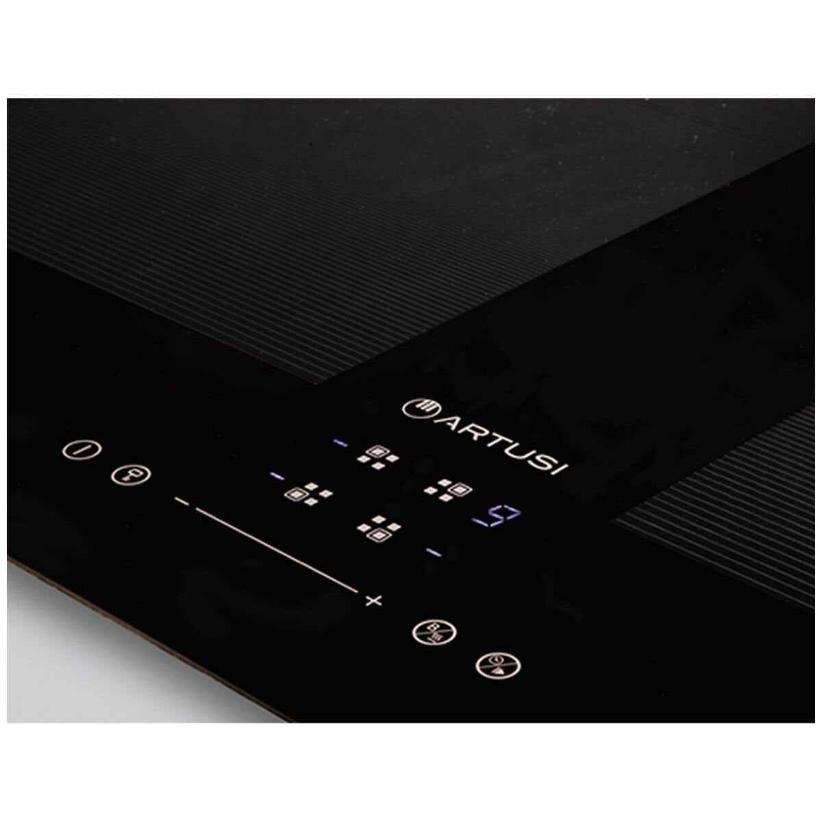 Artusi 60cm 3 Zone Induction Cooktop - Black Schott Glass, Boost on Every Zone, Touch Controls - CAID636B
