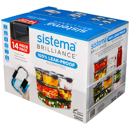 Sistema Brilliance Food Storage 14 Piece Set