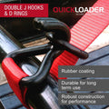Quickloader Retractable Ratchet Strap Tie Down 5m x 35mm 1000kg - 2 Pack - Red - Heavy-Duty Cargo Securement - SuperSaverAU - view 4