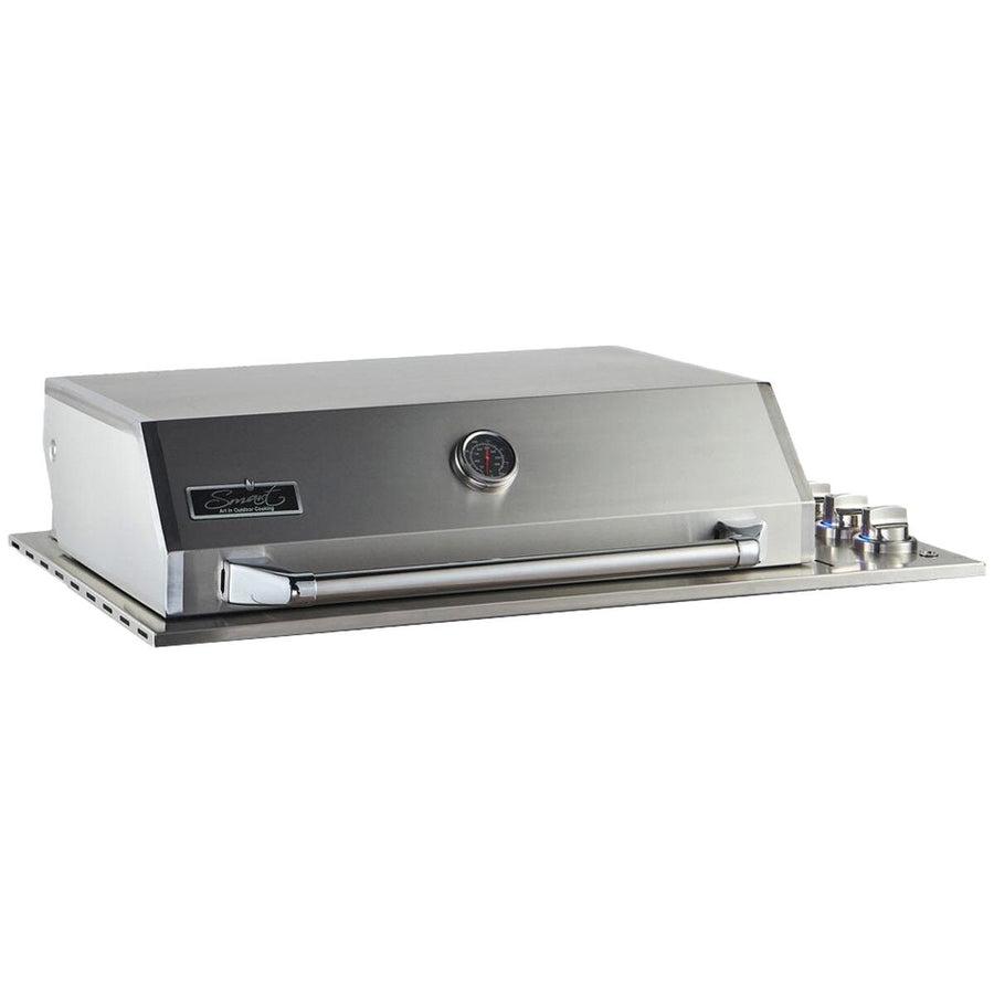 Smart Four Burner Drop-In LPG BBQ - 304 Stainless Steel, Slimline Hood, Blue LED Controls - 4000DGSL-SS
