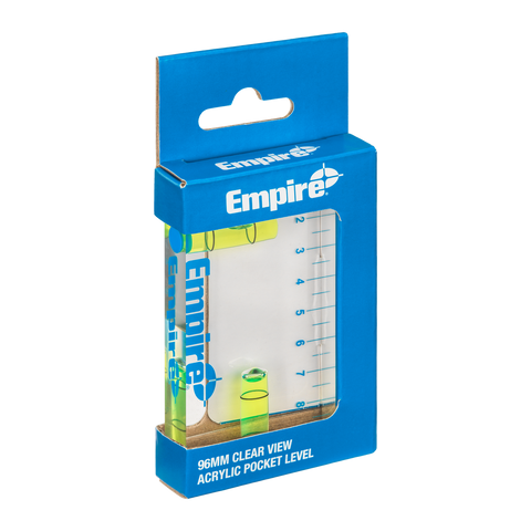 Empire Pocket Level - 96mm Clear Acrylic - Durable - Accurate Measurement - SuperSaverAU - view 1