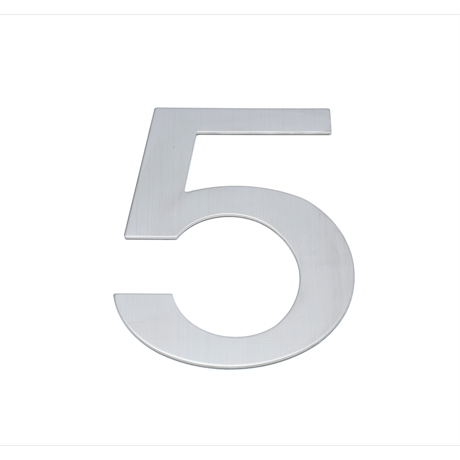 Sandleford 200mm Lorenzo Stainless Steel House Number 5 - Weather-Resistant - SuperSaverAU - view 1