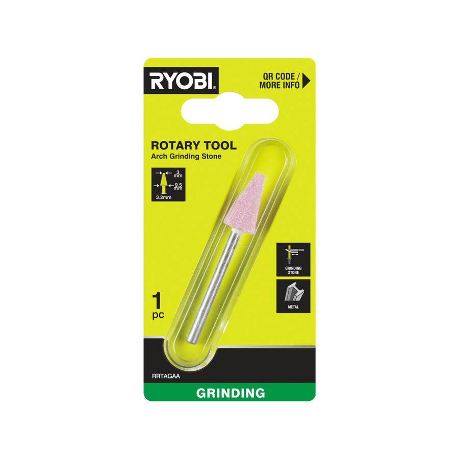 Ryobi Rotary Arch Grinding Stone - 9.5mm - High-Grade Aluminium Oxide - Sharpening & Grinding Tool - SuperSaverAU - view 1