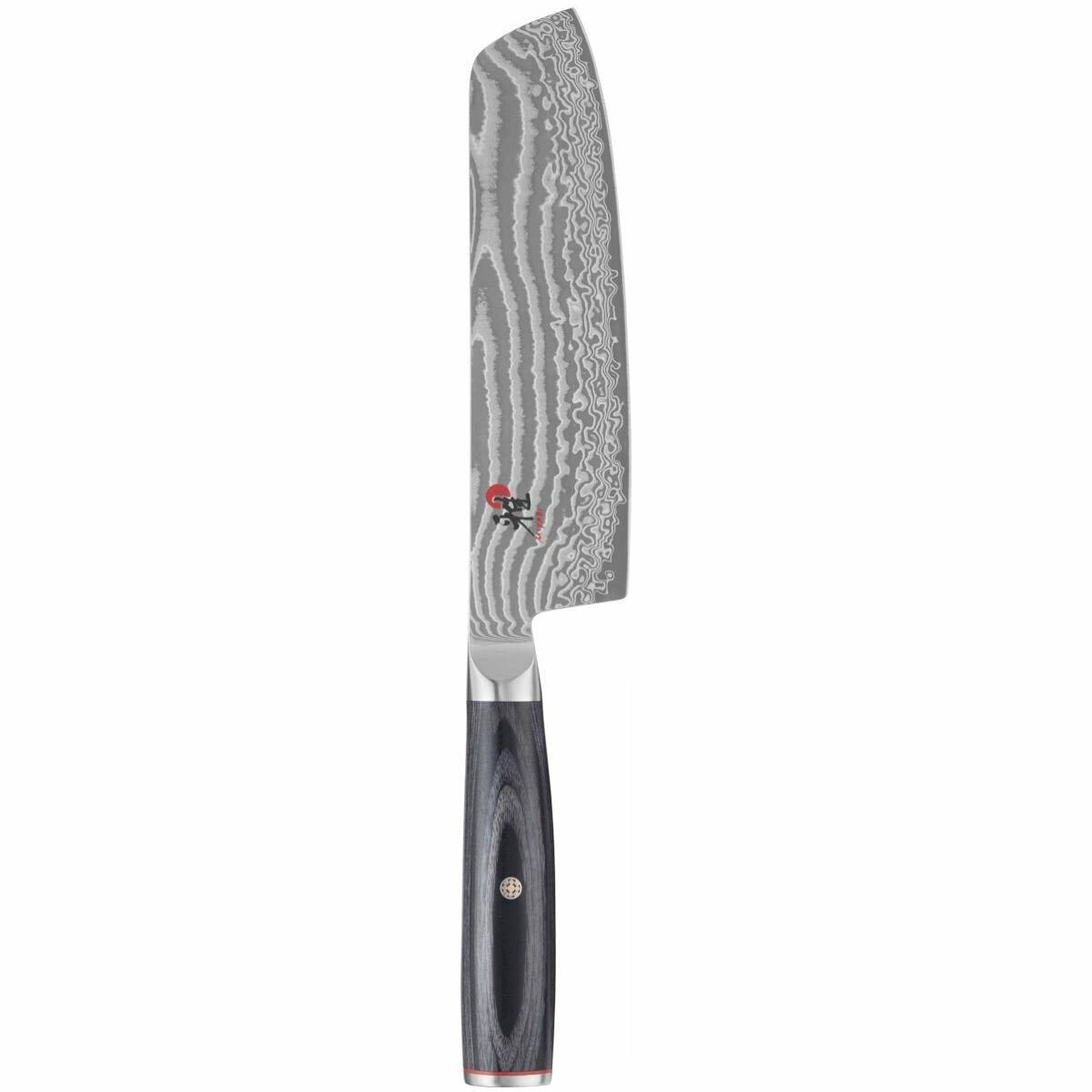 Miyabi 17cm 5000FCD Nakiri vegetable knife - silver blade, black handle, hand wash only - 62488