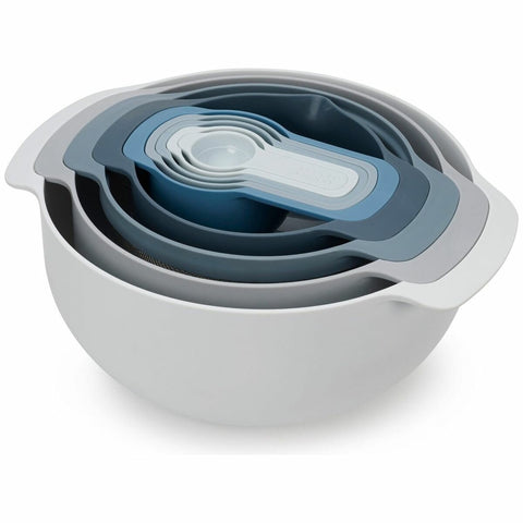 Joseph Joseph Nest 9 Plus 9-Piece Bowl Set - Dishwasher Safe, Multi-Coloured, Stackable Design - 40101J