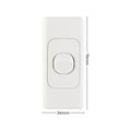 Deta Double Pole Switch - 34mm x 75mm - White - Polycarbonate - 10A - SuperSaverAU - view 4