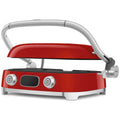 Smeg 50s Style Countertop Multifunctional Grill - Red, 2000W, Ceramic Plates, Drip Tray - MGF01RDAU