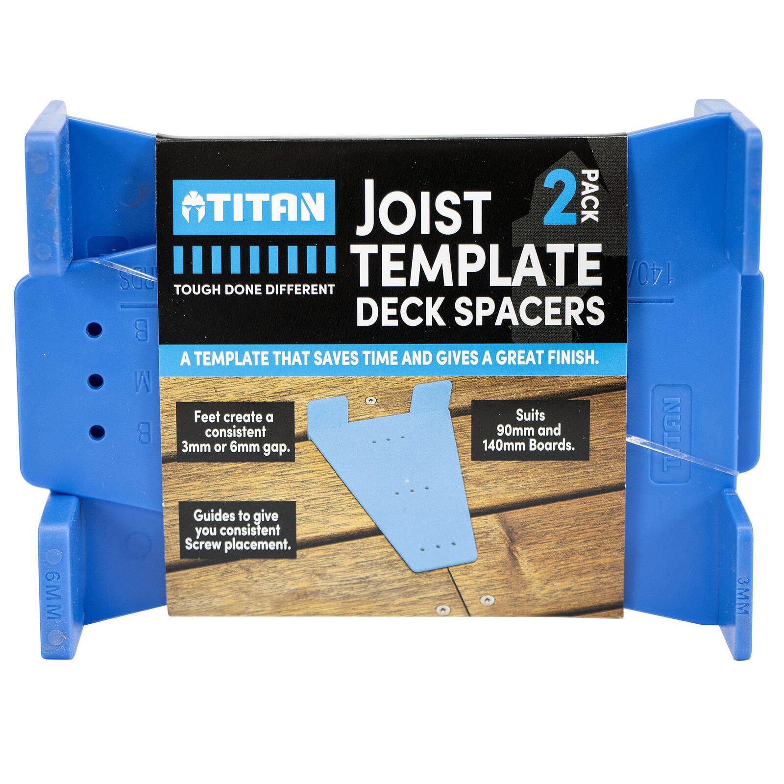 Titan Decking and Joist Template Spacer Reversible 3mm/6mm - 2 Pack