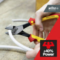 Wiha 200mm VDE 1000V Insulated Diagonal Cutting Pliers, Steel